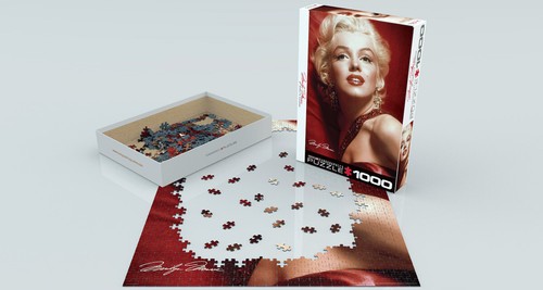 Marilyn Monroe Rot Satin Von Slam Shaw 1000pc Puzzle 68cm x 48cm - Picture 2 of 2