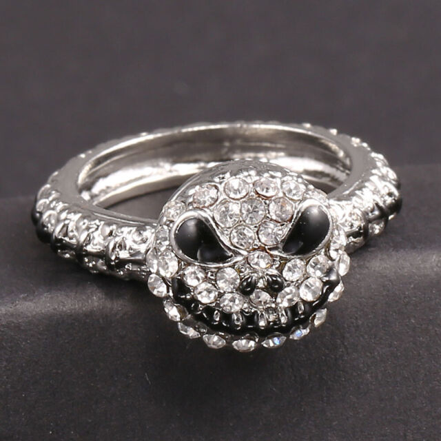 Europe America 925 Silver Filled Halloween Skull Zircon Women Ring Jewelry Gift Europe America 925 Silver Filled Halloween Skull Zircon Women Ring Jewelry Gift