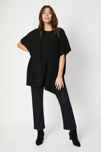 Wallis Curve - Sparkle Detail Tunic - Black - Size XL/20-24 - BNWT - RRP £55.00 - Picture 2 of 21