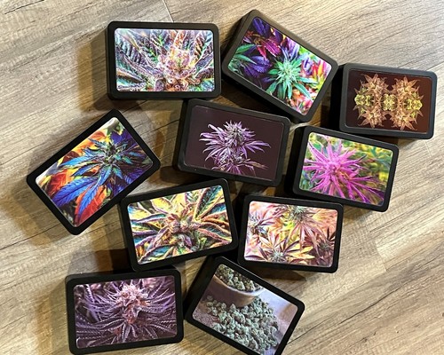 DECORATIVE STASH BOX ORGANIZER WITH HOT 3D LENTICULAR STICKER OF A BOWL OF BUDS - Bild 3 von 11