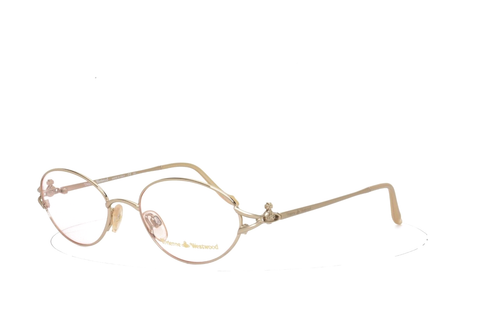 VIVIENNE WESTWOOD Eyeglasses rare Vintage Gold Titanium 50-18-135 007 A01 - Picture 9 of 13
