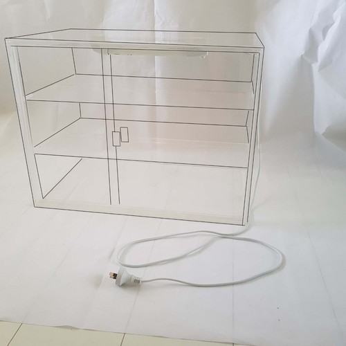 Custom Bakery Display Case 3 Tray Acrylic Perspex Clear Cakes with light - Picture 2 of 3