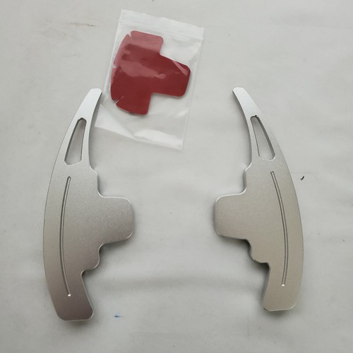 NYZAUTO Aluminum Alloy Steering Wheel Paddle Shifter Extension Model A Silver - Imagen 1 de 6