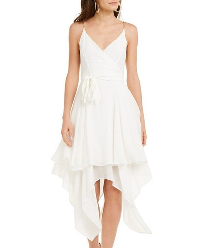Thalia Sodi Chain-Strap Layered-Hem Dress,White Size L/99.50$ - Picture 9 of 9
