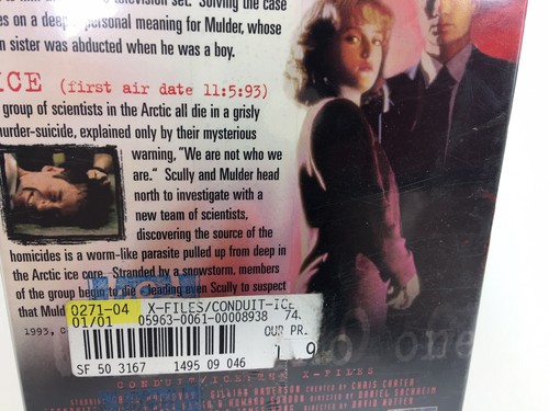 NEW Sealed  X-Files VHS Tape Conduit & Ice 2 Uncut Episodes  1996 Scully Mulder - Picture 5 of 6