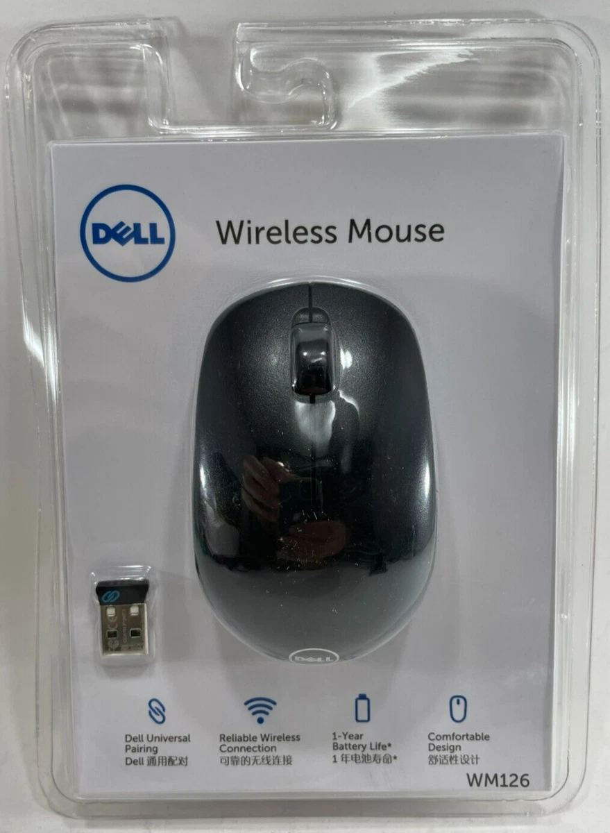 Dell - WM126 - Wireless Optical Mouse - Black 884116198482 | eBay 