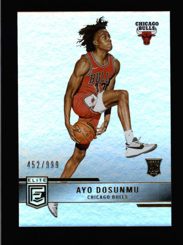 AYO DOSUNMU 2021/22 DONRUSS ELITE #249 BULLS ROOKIE CARD RC #452/999 BC1371