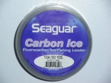 6 Pack Seaguar Carbon Ice Fluorocarbon Ice Fishing Line 50 Yd 2 or 10 Lb.