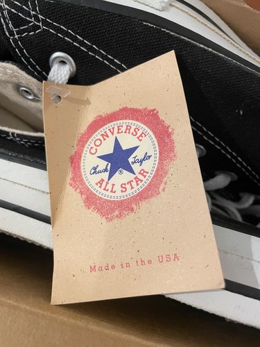 Vintage NOS 90s Converse All Star Chuck Taylor Made In USA, with box, black - Bild 4 von 11