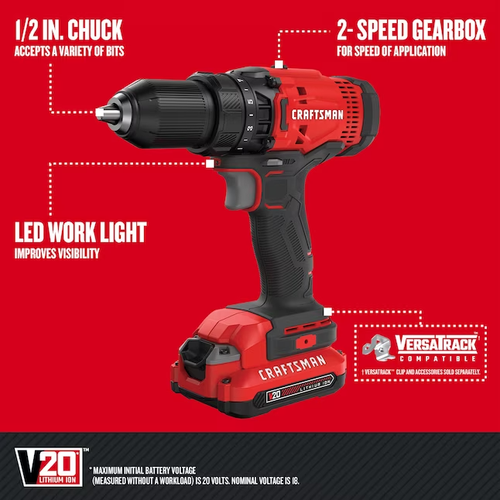 Craftsman 20Volt Max 6-Tool Power Combo Kit w/Soft Case 2-Batteries and Charger - Picture 3 of 11