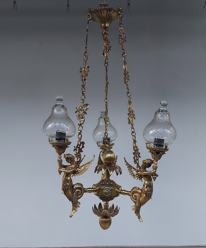 Brass Chandelier Angel Brass Chandelier Glass Shade French Style Chandelier