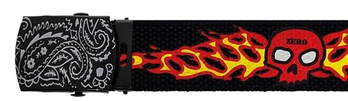 FLAME SKULL ADJUSTABLE CANVAS MILITARY WEB BELT METAL BUCKLE 36" 44" 56" 64" 72" - Picture 14 of 23