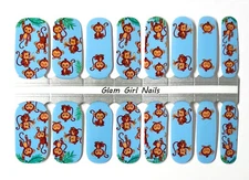 Monkey See Monkey Do Nail polish strips / Nail Wraps / Nail Stickers