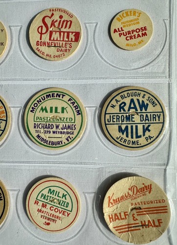 Vintage verschiedene Milchflaschenverschlüsse Posten 20 Stück - Bild 5 von 12