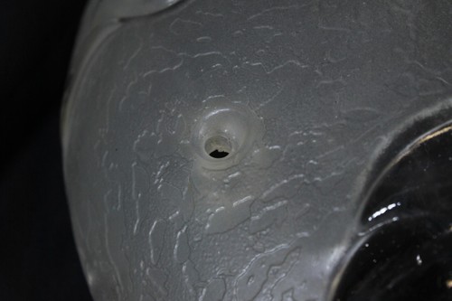 Vtg Glass Shade Ceiling Light Fixture Globe Round Ornate Clear Frosted Art Deco - Imagen 6 de 11