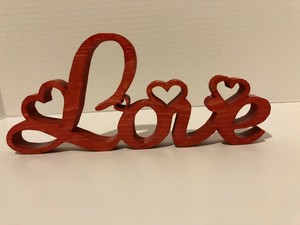Love Wooden Word Art Wedding Valentines Decorations Center Piece