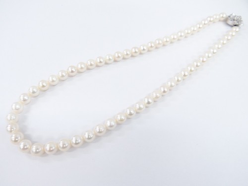 Genuine Akoya Pearl Necklace 7.4mm w/Box Free Shipping 46220129000 2 - Picture 6 of 12