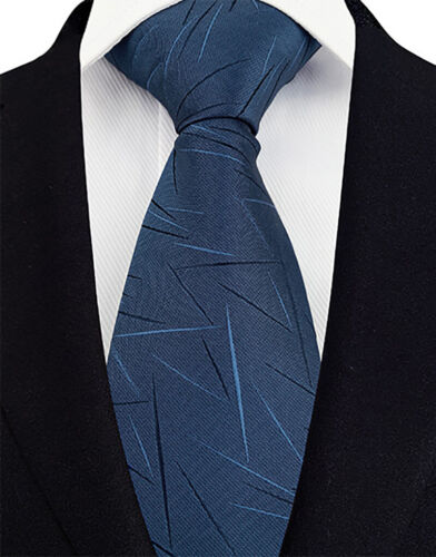 Mens Silk Pattern Striped Ties Jacquard Formal Business Slim 8cm Necktie Wedding - Picture 98 of 118