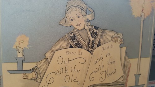 New Year's POSTCARD Turn-of-Century-5.6"X4.5" Holland/Dutch-Note in English - Picture 3 of 8