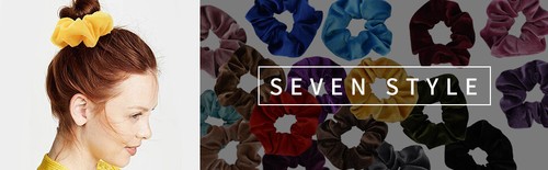 60 Stück Premium Samt Haar Scrunchies Bänder Damen Accessoires Gummi Gummi Gummizug NEU - Bild 8 von 10