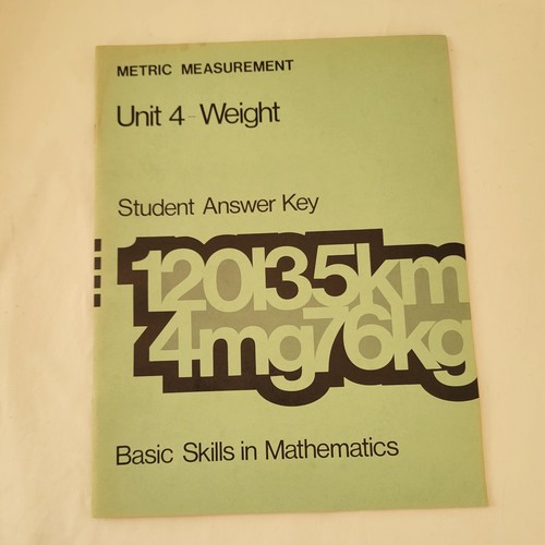 Vintage Math Metric Measurement BASIC SKILLS IN MATHEMATICS Booklet 1-4 & Guide - Imagen 6 de 11