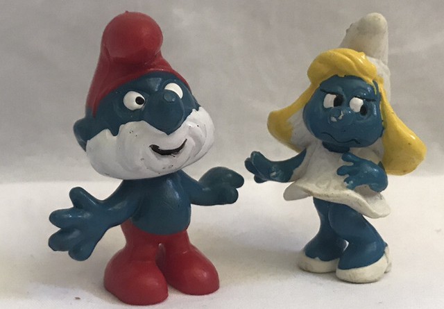Vintage SMURFS Smurfette Papa Smurf 80s PVC Figure Toy | eBay