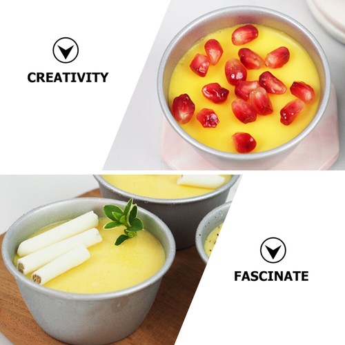 4 Pcs Non-stick Pudding Mold Single Muffin Tin Cupcake Mini Pie Pans - Picture 5 of 12