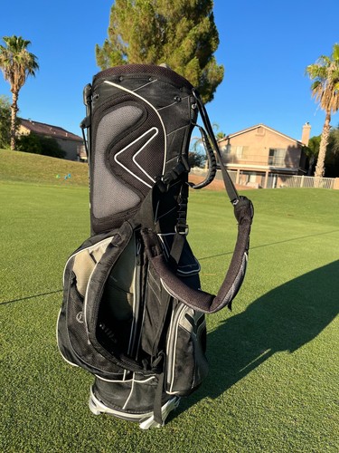 Carro de golf Callaway Warbird bolsa de transporte - 7 vías 6 cremalleras - XTT negro/gris ¡BONITO! - Imagen 9 de 11