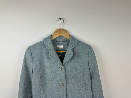 Brora Blazer Jacket Merino Wool Blue Size 10 - Picture 4 of 11