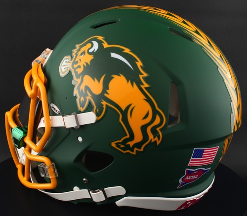 NORTH DAKOTA STATE NDSU BISON Riddell Speed Full Size REPLICA Football Helmet - Picture 4 of 5