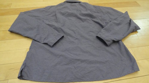Ex Officio Shirt Wm Sz L Hiking Outdoors Long Sleeve Blue/Gray Button Roll Tab - Picture 2 of 8