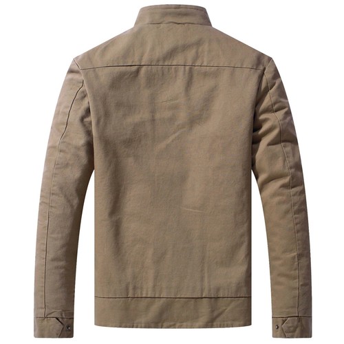 Chaqueta militar ligera de lona de algodón para hombre WenVen abrigo de campo informal de resorte - Imagen 30 de 43