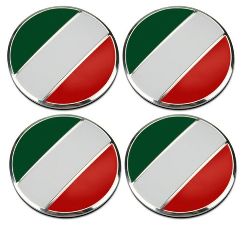 4er Set hochwertige Aufkleber Nabenkappen Italien Flagge│ Ø 56mm │Italia Flag NA - Bild 1 von 7
