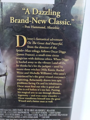 NEW SEALED Disney's Oz The Great And Powerful 2013 DVD Plus Digital Copy - Picture 3 of 5