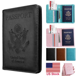 Premium-Leather-RFID-Blocking-Passport-Travel-Wallet-Holder-ID-Cards-Cover-Case