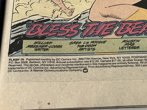 DC Comics The Flash Issue #28 Bless The Beasts Comic Book 1989 - Picture 7 of 9