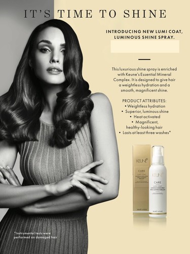 Keune Lumi Coat Luminous Shine Spray 140ml, Heat-Activated & Shine-Boosting Trea - Picture 4 of 5