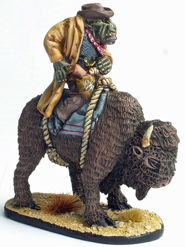 FANTASY WILD WEST MOUNTED COWBOY ORC 1 - BIG ARNIE - Picture 1 of 3