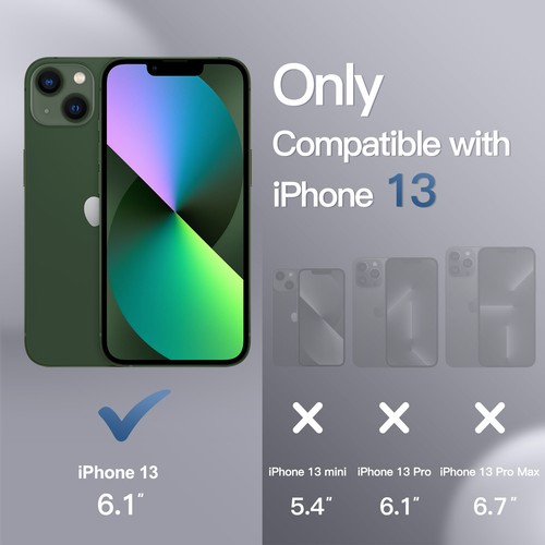 JETech Case for iPhone 13 6.1-Inch with Built-in Tempered Glass Screen Protector - Picture 21 of 37