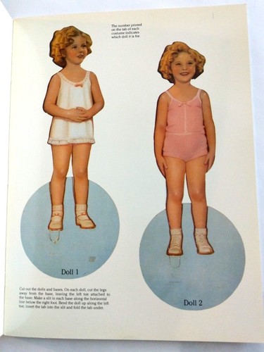 Vintage Shirley Temple Paper Doll Book in Full Color Unused Original - Picture 3 of 4