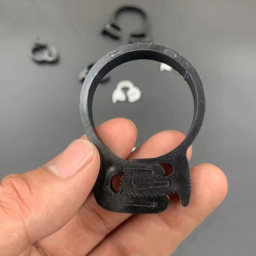 Black Plastic Hose Clamps Strong Pipe Tube Clips Fasteners for 10.4mm-59mm - Picture 5 of 6