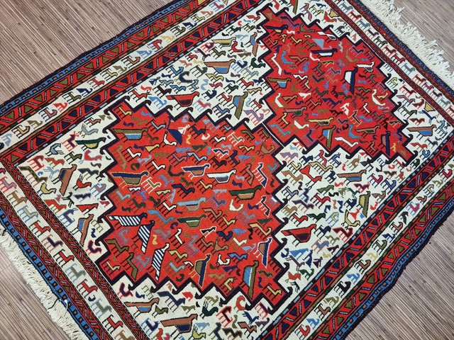 2212421-Wunderschöner Original Persischer Sumakh 145x120 cm² Carpet Tappeto 2212421-Wunderschöner Original Persischer Sumakh 145x120 cm² Carpet Tappeto
