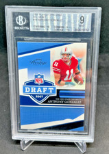 BGS 9 - 2007 Playoff Prestige NFL Draft ANTHONY GONZALEZ #19 (8152) Patriots
