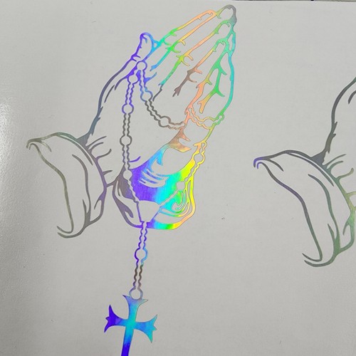 Calcomanía de pegatina a todo color holográfica de 3,5"" x 6 - Imagen 2 de 6