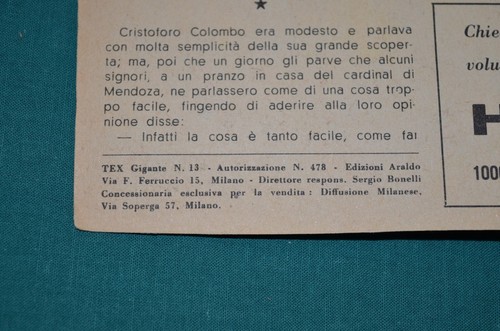 TEX GIGANTE II Serie # 13 CENSURATO TESTATINE DATATE SPILLATO Aut. 478 Araldo - Imagen 6 de 19