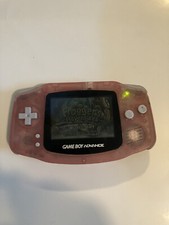 Nintendo GBA Game Boy Advance Fuchsia Pink Clear System AUTHENTIC TESTED RARE!!!