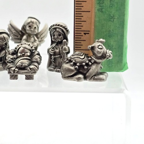 Hudson Peltro Momenti Preziosi Presepe No Presepe 8 Pezzi Vintage 1983 HTF - Foto 10 di 10
