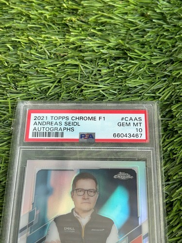 ANDREAS SEIDL  AUTO  21 TOPPS CHROME MCLAREN PSA 10 GEM MINT 56/90 - Picture 2 of 4