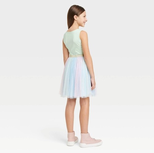 Minnie Mouse Girls' St. Patrick's Day Clover/Rainbow Tutu Dress, Multiple Sizes - Picture 2 of 19