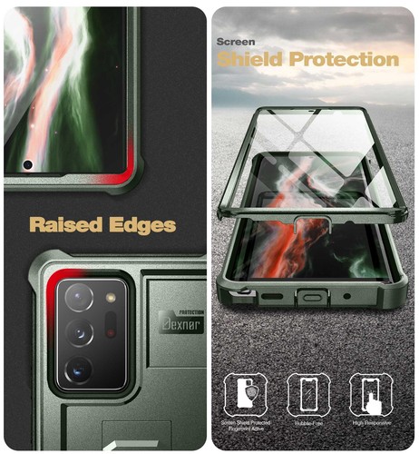 Dexnor Full Body Shockproof Case für Samsung Galaxy Note 20 Ultra 5G Ständer - Bild 61 von 69